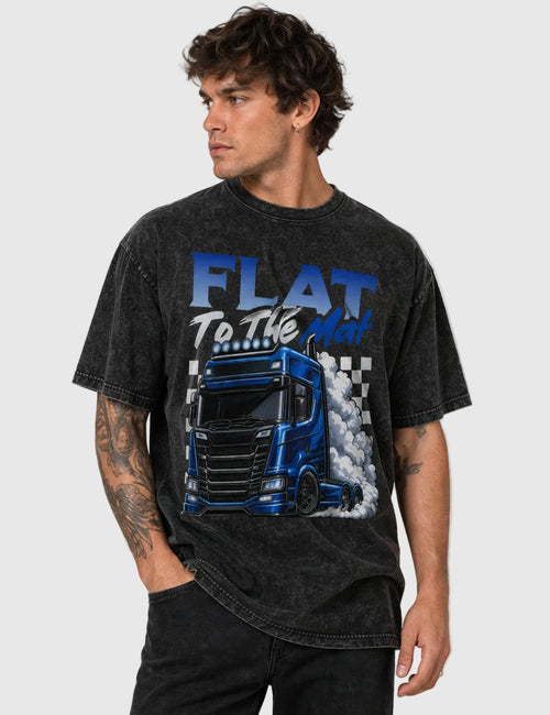 Flat to the Mat Washed T-Shirt - Charcoal 2XL