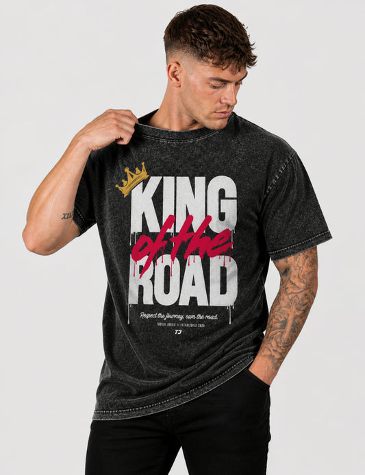 King of the Drip Washed T-Shirt - Charcoal 2XL