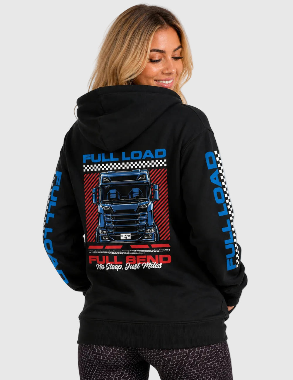 Women's Full Load, Full Send Hoodie - Black