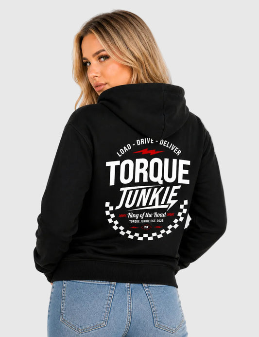 Women's Load, Drive, Deliver Hoodie - Black
