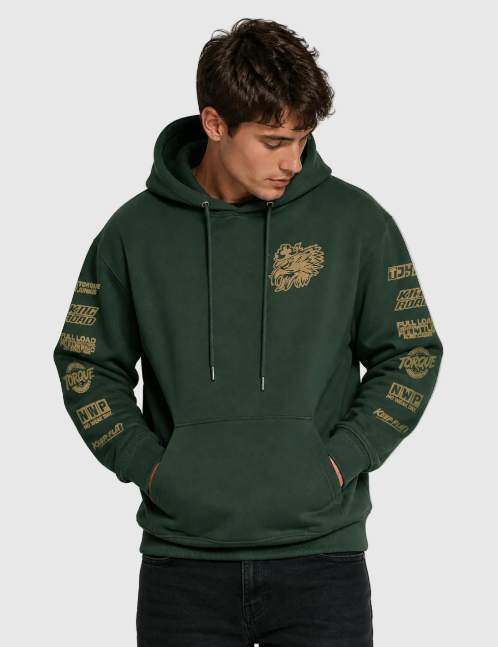 All Fired Up Hoodie - Dark Green