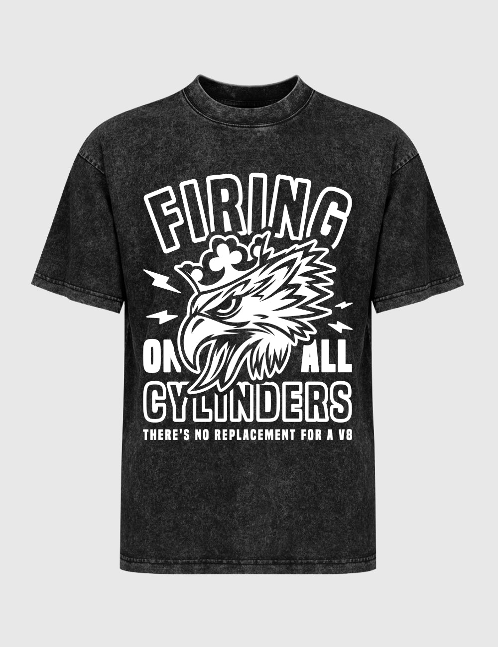 Women's All Fired Up Washed T-Shirt - Charcoal