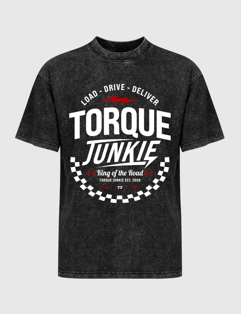 Women's Load, Drive, Deliver Washed T-Shirt - Charcoal