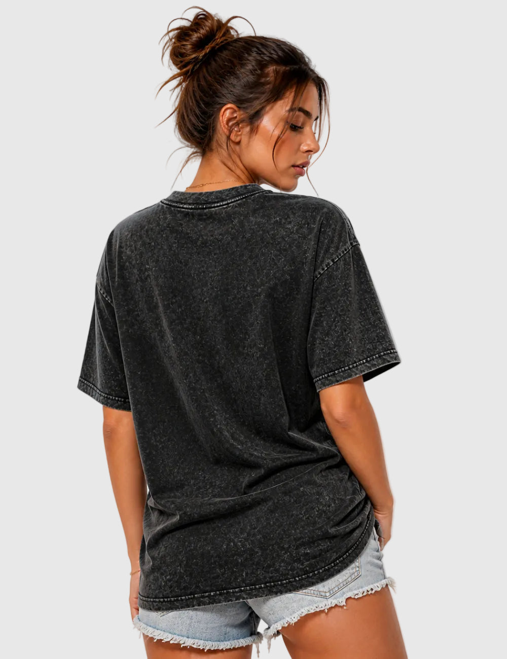 Women's All Fired Up Washed T-Shirt - Charcoal