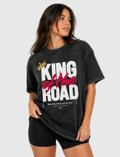 Women's King of the Drip Washed T-Shirt - Charcoal 2XL