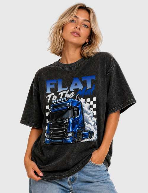 Women's Flat to the Mat Washed T-Shirt - Charcoal 2XL