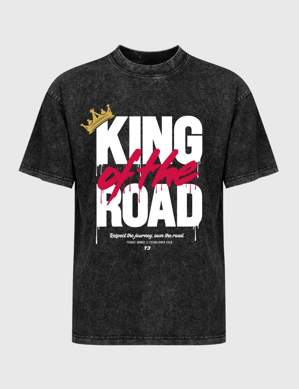 King of the Drip Washed T-Shirt - Charcoal