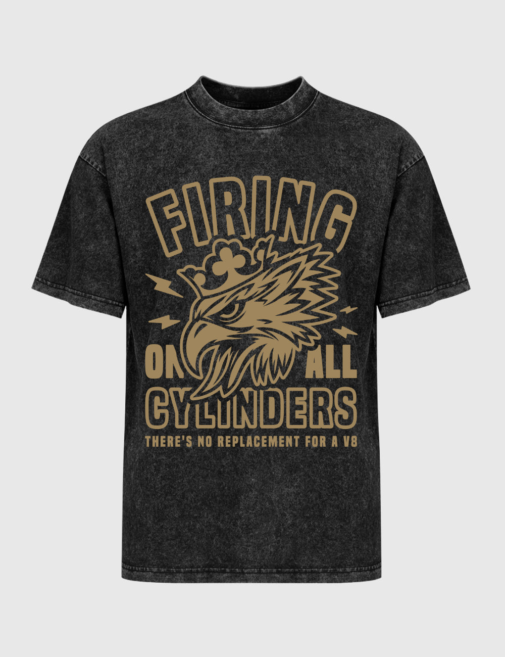 All Fired Up Washed T-Shirt - Charcoal
